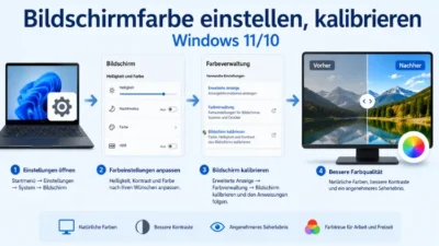 Bildschirmfarbe einstellen, kalibrieren | Windows 11/10