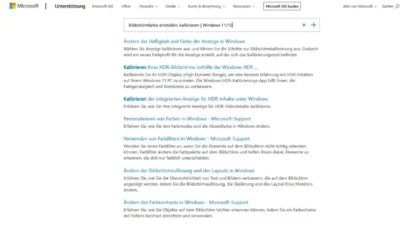 Bildschirmfarbe einstellen, kalibrieren | Windows 11/10