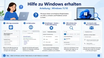 Hilfe zu Windows erhalten Anleitung | Windows 11/10