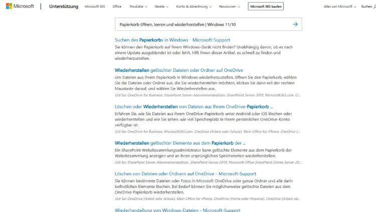 Papierkorb öffnen, leeren, wiederherstellen | Windows 11/10