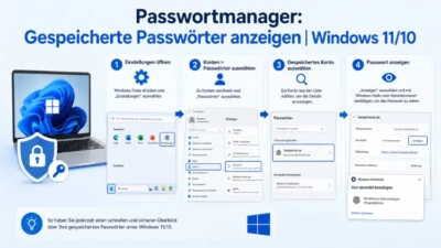 Passwortmanager: Gespeicherte Passwörter anzeigen | Windows 11/10