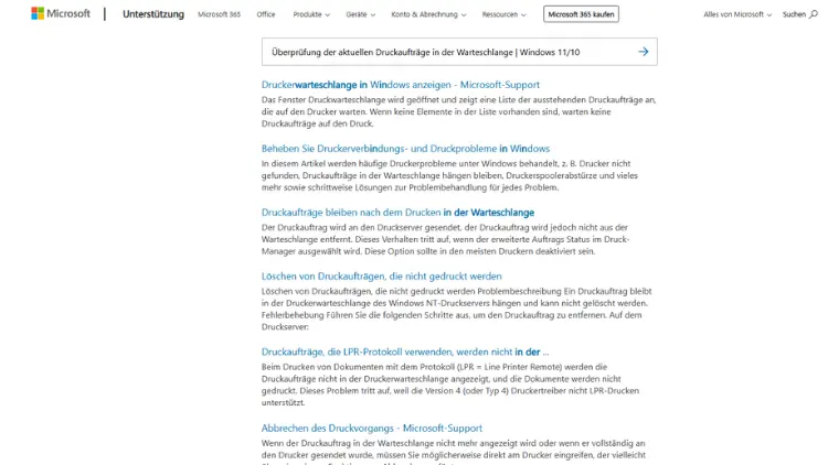 Überprüfung der aktuellen Druckaufträge in der Warteschlange | Windows 11/10