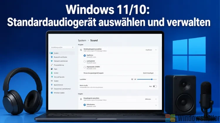 Windows 11/10: Standardaudiogerät auswählen und verwalten