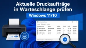 Aktuelle Druckaufträge in Warteschlange prüfen Windows 11/10