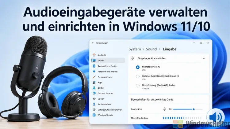 Audioeingabegeräte verwalten und einrichten in Windows 11/10