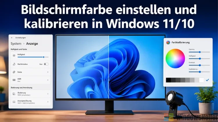 Bildschirmfarbe einstellen und kalibrieren in Windows 11/10