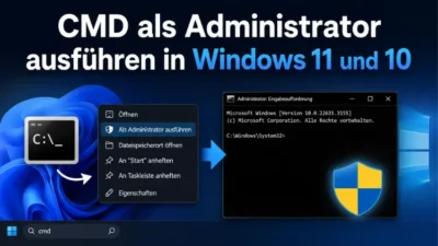 CMD als Administrator ausführen in Windows 11 und 10