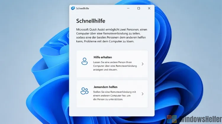 Schnellhilfe – Fernwartung ohne externe Software