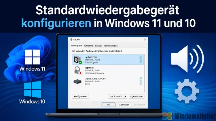 Standardwiedergabegerät konfigurieren in Windows 11 und 10