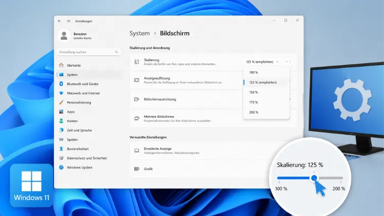 Anzeigeskalierungseinstellungen anpassen in Windows 11/10