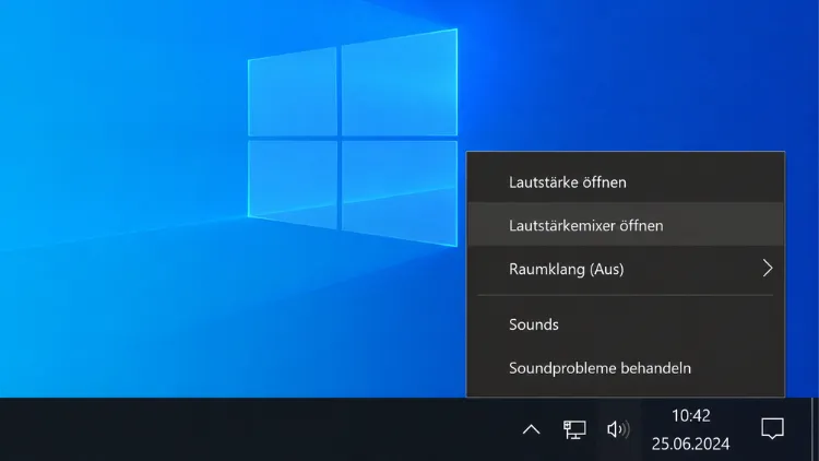 Windows 10 Kontextmenü über Taskleiste