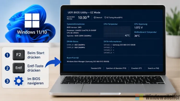 Windows 11/10: BIOS öffnen – so geht’s einfach und schnell