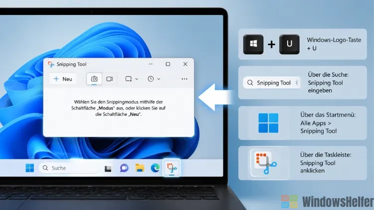 Windows 11/10: Snipping Tool öffnen – so geht’s schnell